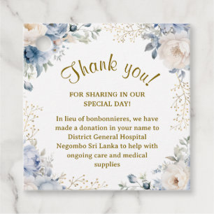 Custom 75th Birthday Square Favour Tags