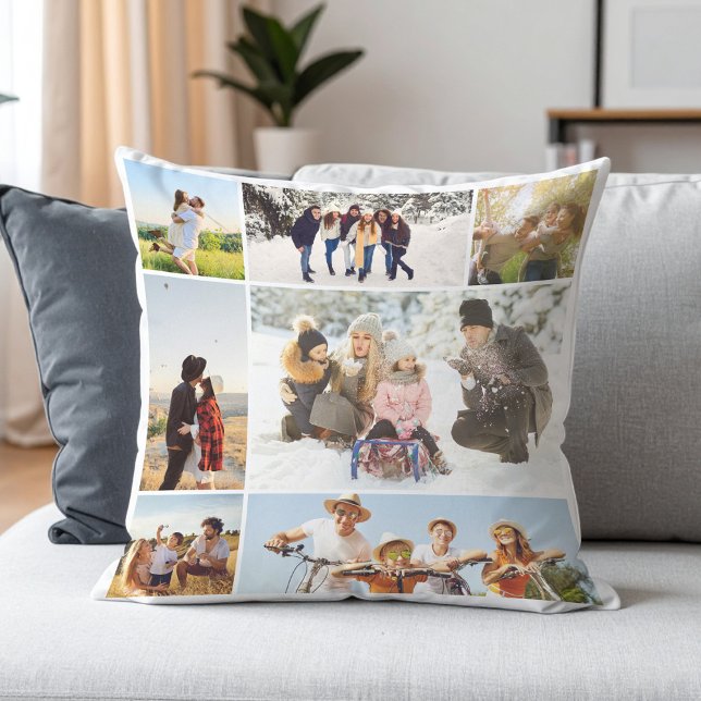 Custom 7 Photo Collage Cushion (Creator Uploaded)