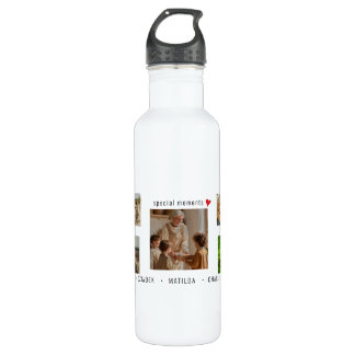 Custom 7 Photo & Text Special Moments 710 Ml Water Bottle