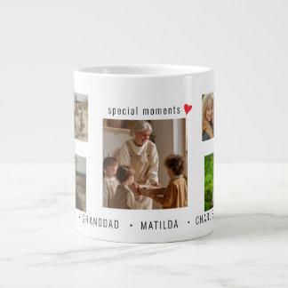 Custom 7 Photo & Text Special Moments Large Coffee Mug