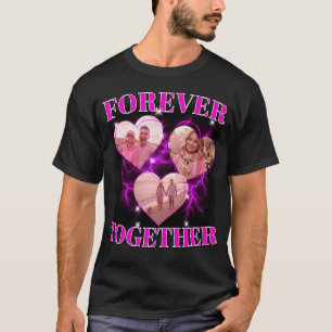 Custom 80s 90s Pink Hearts Retro Bootleg T-Shirt