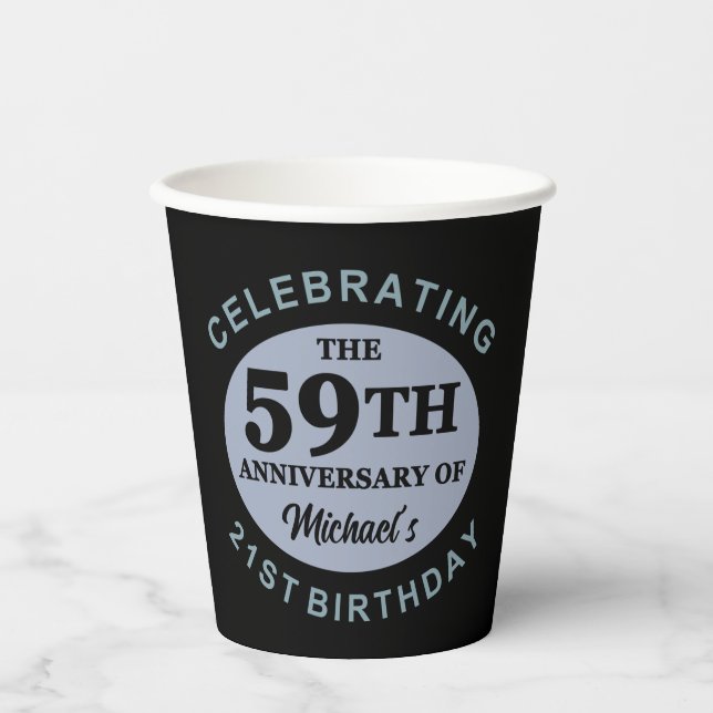 Custom 80th Birthday Humour Paper Cups (Front)