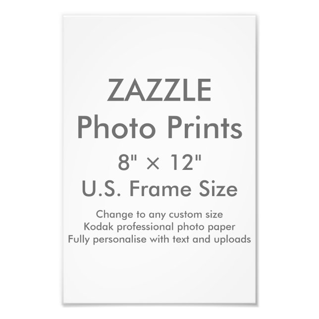 Custom 8" × 12" Photo Print (US Frame Size) (Front)