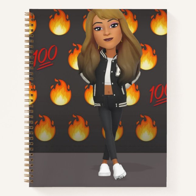 Custom 8.5" x 11" Spiral Notebook (Front)