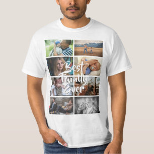 Custom 8 photo collage best family ever picture T-Shirt