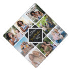 Custom 8 Photo Collage Grid Gold Graduate