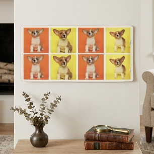 Custom 8 Photo Collage Your Pet Dog Picture On Banner