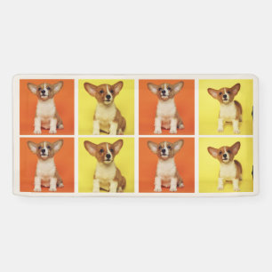 Custom 8 Photo Collage Your Pet Dog Picture On Banner