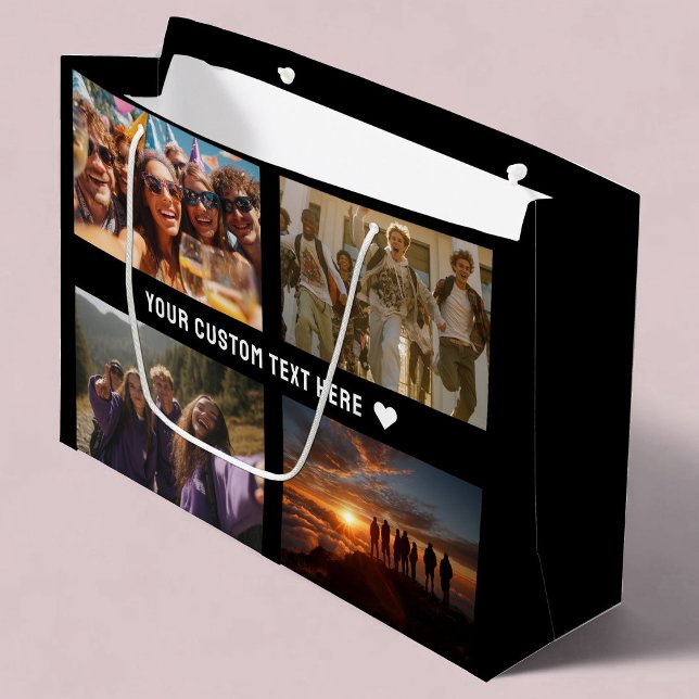 Custom 8-Photo Keepsake Gift Wrap Large Gift Bag (Creator Uploaded)