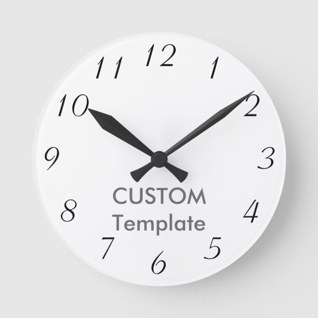 Custom 8" ROUND Wall Clock RIBBON (Front)