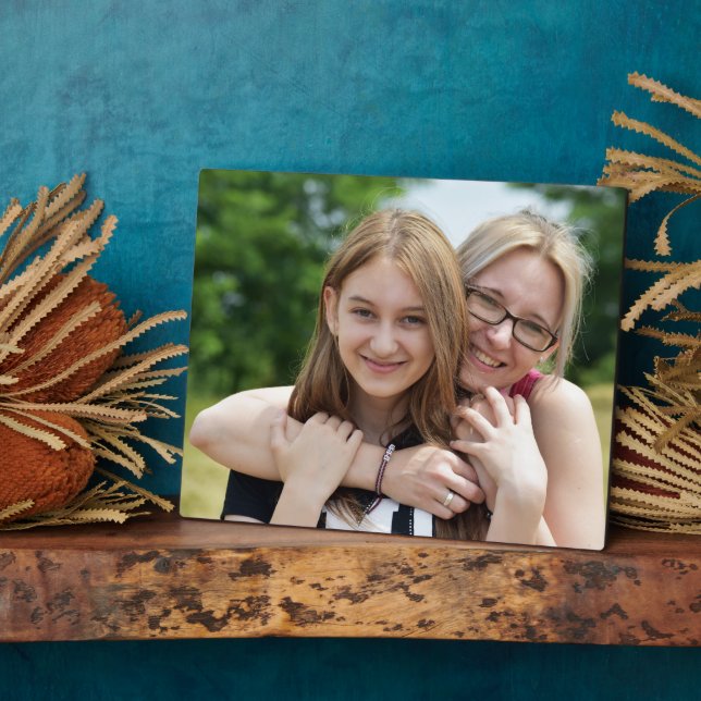 Custom 8"x10" Family Photo Plaque with Easel (Side)