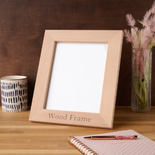 Custom 8" x 10" Laser Etched Wood Photo Frame