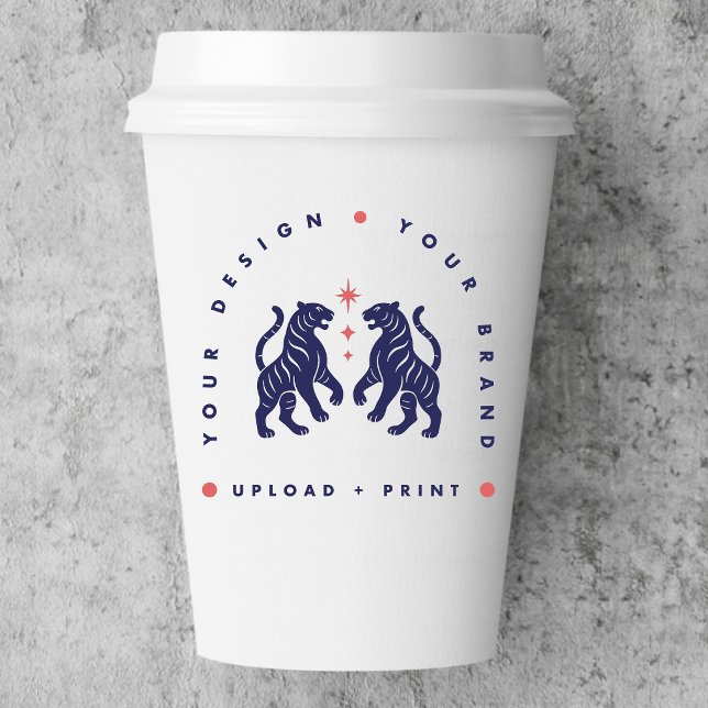 Custom 8oz Paper Cups | Your Design Upload Cup (Upload your artwork and turn these paper cups into custom merch, branding, or sleek event drinkware)