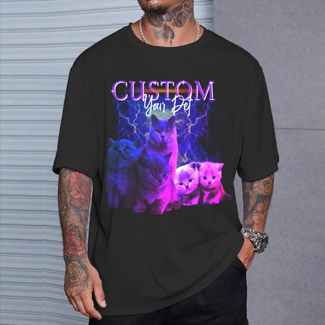 Custom 90s Bootleg Rap Tee with Your Pet Photo  (Creator Uploaded)