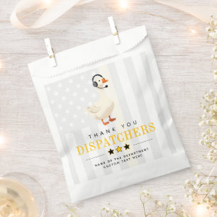 Custom 911 Dispatcher Goose With Headset Thank You Favour Bags
