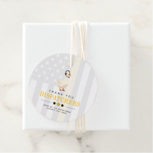 Custom 911 Dispatcher Goose With Headset Thank You Favour Tags