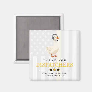 Custom 911 Dispatcher Goose With Headset Thank You Magnet