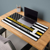 Custom 911 Dispatcher USA Flag Thin Gold Line