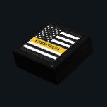 Custom 911 Dispatcher USA Flag Thin Gold Line Gift Box<br><div class="desc">911 Dispatcher USA Flag Thin Gold Line Emergency Services Appreciation Personalised Gifts!</div>