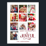 Custom 9 Photo Collage Merry Christmas  Poster<br><div class="desc">Celebrate the season with this custom 9-photo collage Merry Christmas poster, perfect for showcasing your favourite holiday memories! Personalise it with your cherished family photos and name to create a festive keepsake or a heartfelt gift for loved ones. Ideal for home holiday decor or as a thoughtful Christmas present that...</div>