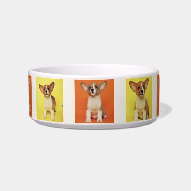 Custom 9 Photo Collage Your Pet Dog Picture On Bowl (Front)
