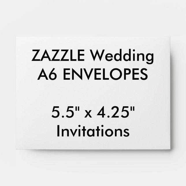 Custom A6 Envelopes 5.5" x 4.25" Invitations (Front)