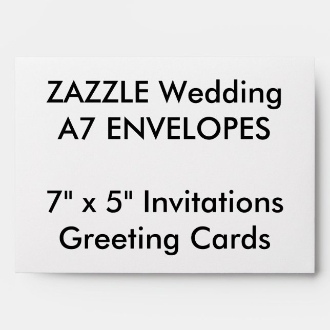 Custom A7 Envelopes 7" x 5" Invitations & Cards (Front)