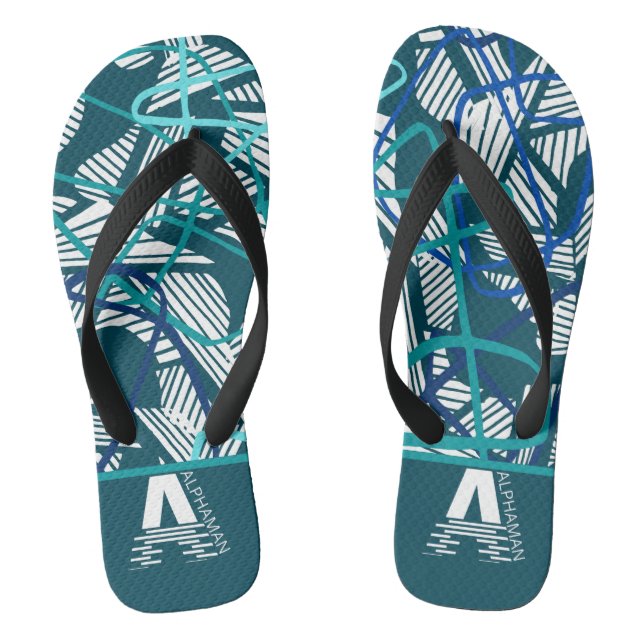 Custom A Alphaman Flip Flops (Footbed)