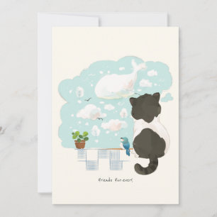 [Custom] A Cat's Day - Daydream Cloud Gazing Thank You Card