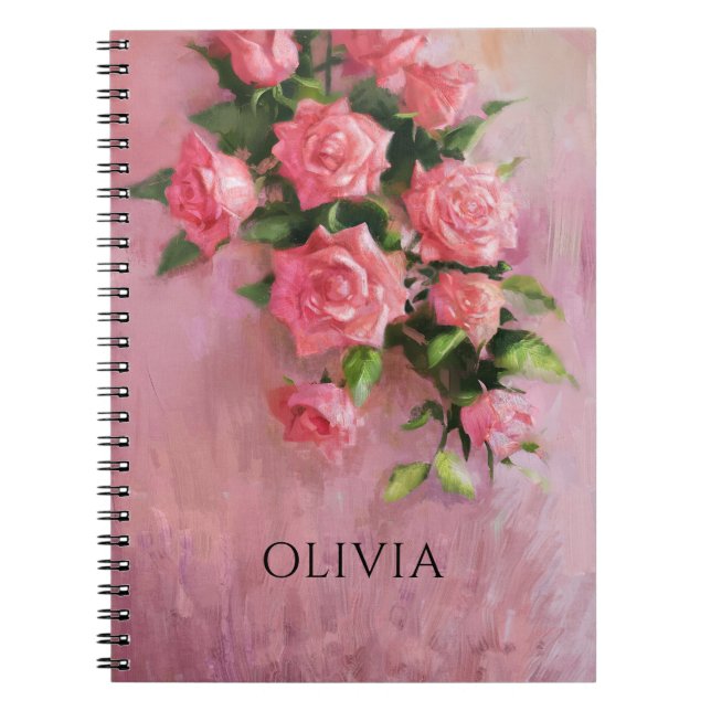 Custom A Dream in Shades of Pink Notebook (Front)