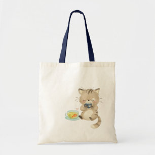 [Custom] A Purr-fect Friendship, Teatime with Cat Tote Bag