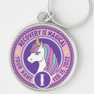 Custom AA NA Pink Magical Unicorn Recovery Chip    Key Ring