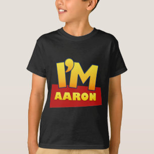 custom AARON comic logo shirt