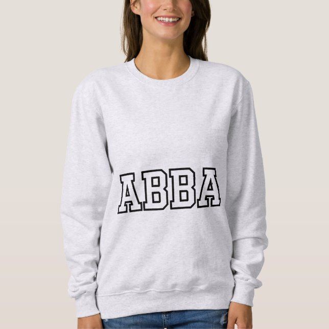 Custom ABBA Varsity Typography College Sweatshirt (Front)