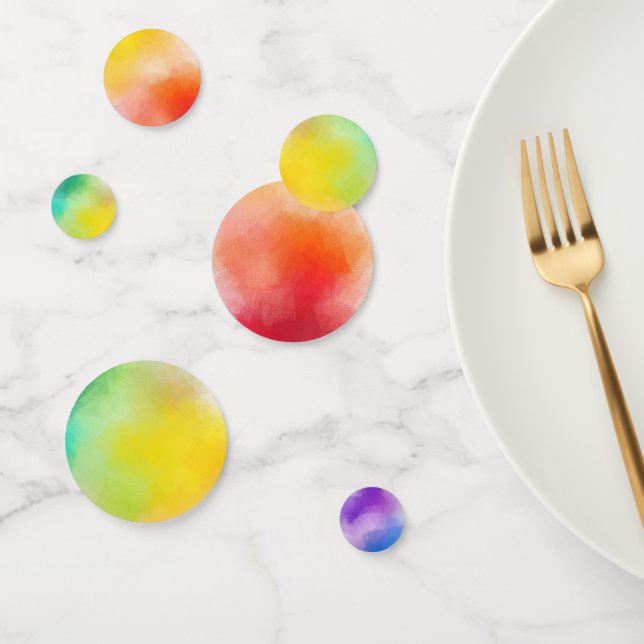 Custom Abstract Art Template Colourful Pink Red Confetti (Group)