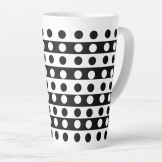 Custom Abstract Black and White Artistic Latte Mug