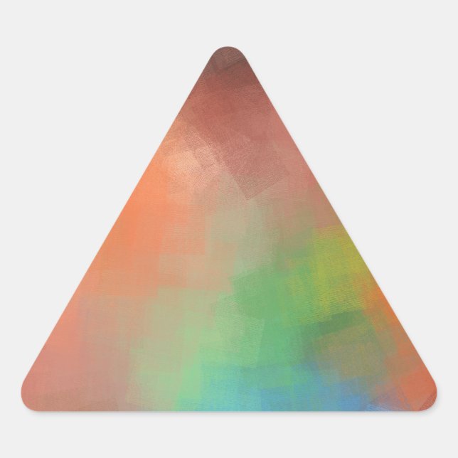 Custom Abstract Blank Template Modern Elegant Triangle Sticker (Front)