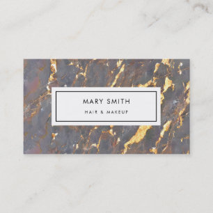 Custom Abstract Elegant Marble Faux Gold Business Card