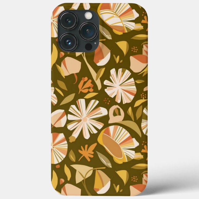 Custom Abstract Japanese Spring Flowers Pattern Case-Mate iPhone Case (Back)