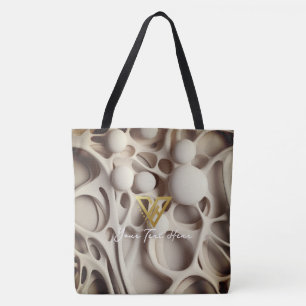 Custom : Abstract Latte Art Personalised Tote Bag