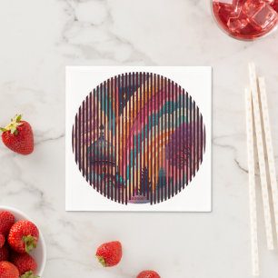 Custom Abstract Round Art Paper Napkins