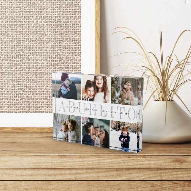 Custom Abuelito Grandchildren Photo Block (Creator Uploaded)