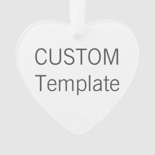 Custom Acrylic HEART Christmas Tree Ornament