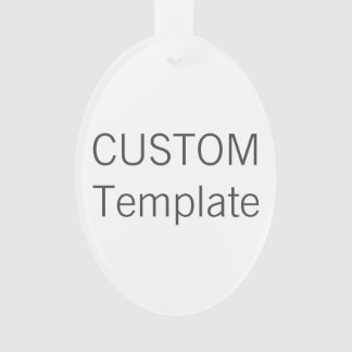 Custom Acrylic OVAL Christmas Tree Ornament