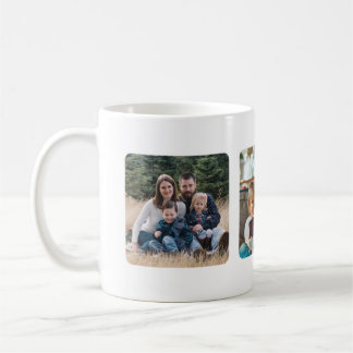 Custom Add 3 Photo Personalised Coffee Mug