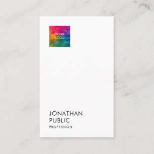 Custom Add Business Company Logo Here Modern Card