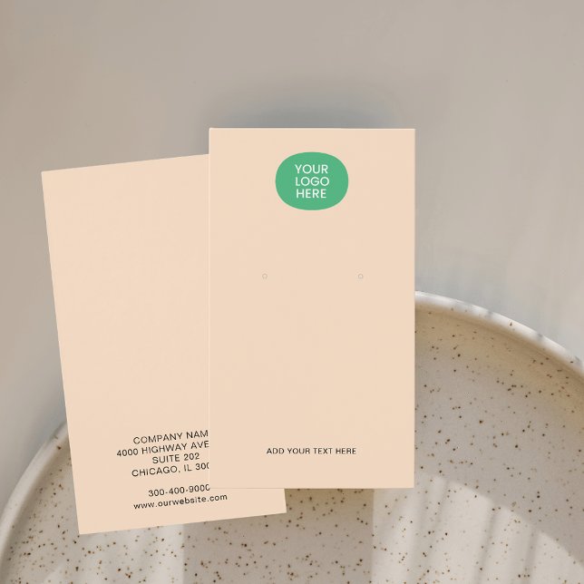 Custom Add Logo Bisque Earrings Display Card (Custom Add Logo Bisque Earrings Display Card)