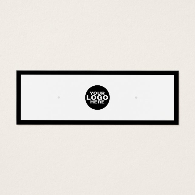 Custom Add Logo Earring Jewellery Display Card (Front)