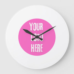 Custom Add Logo Here  Large Clock