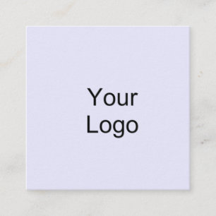 Custom. Add Logo. Lavender. Square Business Card